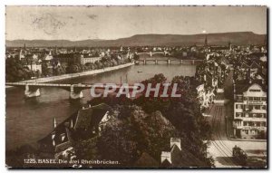 Old Postcard Basel Die drei Rheibruchen