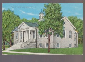 Ashland KENTUCKY c1940 PUBLIC LIBRARY Linen KY