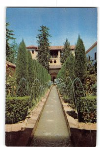 Granada Spain Vintage Postcard Court of the Pool