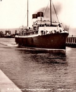 RPPC RMS Paris Steamship Real Photo Postcard