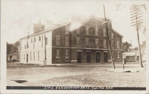 Salina KS Convention Hall L. Stock Enberg Building J. Bowers RPPC Postcard G50