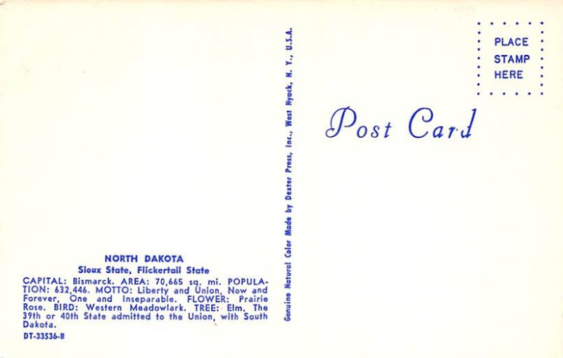 Maps North Dakota USA Unused