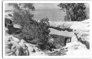 RPPC Natural Bridge, Petrified Forest, Arizona c1940s Frashers Vintage Postcard