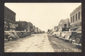 RPPC CHAMBERLAIN SOUTH DAKOTA DOWNTOWN STREET SCENE REAL PHOTO POSTCARD