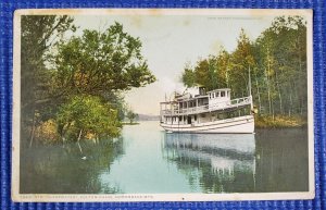 Vintage Str. Clearwater Fulton Chain Adirondack Mountains New York Postcard