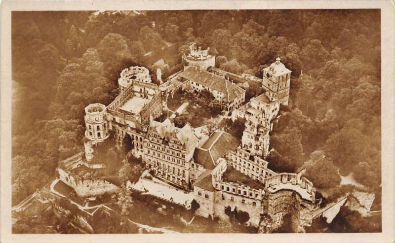 Germany  Heidelberg     Aerial View of   Schloss von Flugzeug aus geshen