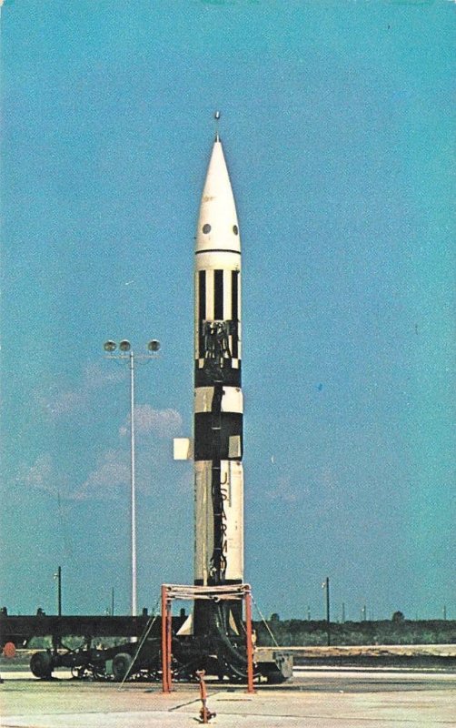 PERSHING BALLISTIC MISSILE Military c1950s Chrome Rare Vintage Postcard