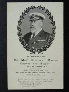 Royalty IN MEMORY of KING EDWARD Vll The Peacemaker c1910 Postcard