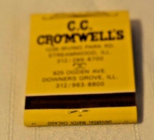 C. C. Cromwell's Streamwood Downers Grove Illinois 20 Strike Yellow Matchbook