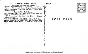 Cleveland OH Ohio LITTLE TED'S PEARL MOTEL~RESTAURANT~T Miclau ROADSIDE Postcard 