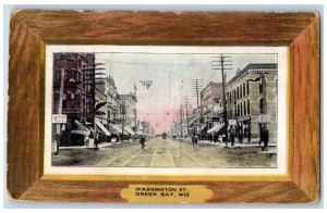 Green Bay Wisconsin Postcard Washington St. Exterior View c1908 Vintage Antique