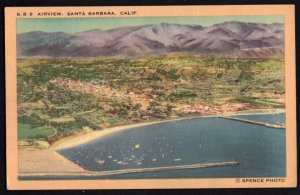 California SANTA BARBARA Air view American Riviera Old World Charm LINEN