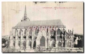 Old Postcard Argentan Church Saint Martin