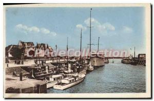 Old Postcard Deauville La Plage Fleurie A corner of the basins to Deauville