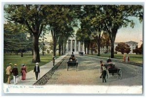 c1905's State Hospital Exterior Utica New York NY Unposted Carriages Postcard