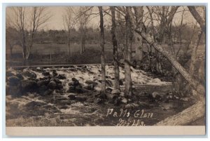 c1905 Falls Glen Forest Waterfall View Rowley Ipswich MA RPPC Photo Postcard