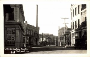 Eastport ME Maine Street Scene Circus Posters Real Photo Postcard