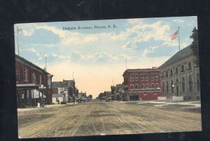 HURON SOUTH DAKOTA SD DOWNTOWN DAKOTA STREET SCENE VINTAGE POSTCARD SD