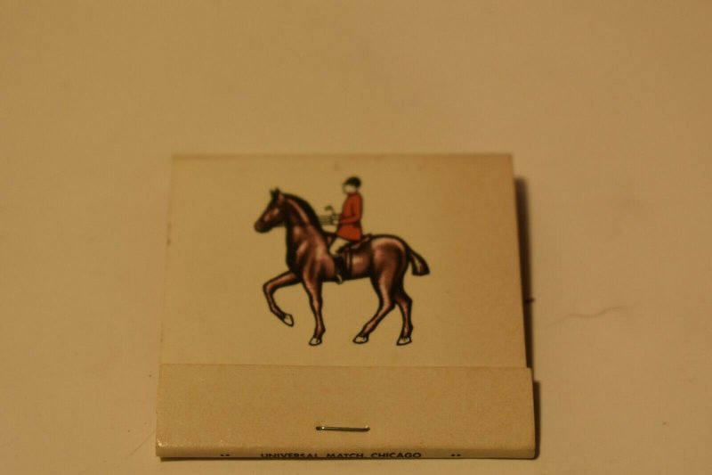 The Old Barn Burbank Illinois Horse and Rider Matchbook