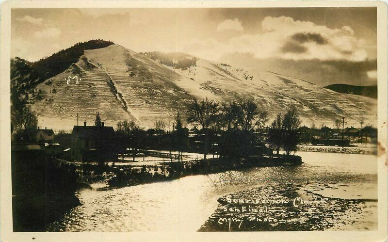 1920s Missoula Montana Sunrise Sentinel McKay RPPC Photo Postcard 6068