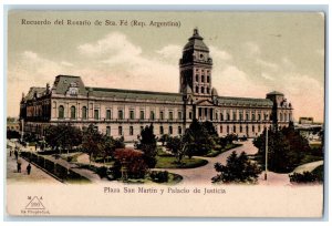 Argentina Plaza San Martín and Palace of Justice c1905 Antique Posted