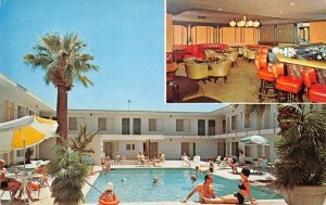 Indio, California EL MOROCCO MOTOR HOTEL Swimming Pool Roadside 1950s Postcard
