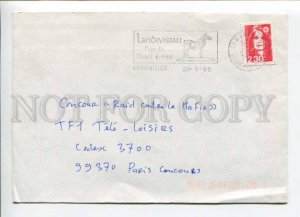 421473 FRANCE 1990 year Landivisiau HORSE ADVERTISING real posted COVER