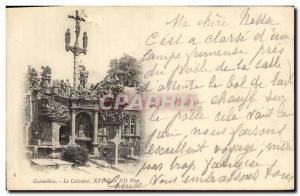Old Postcard Guimiliau Calvary