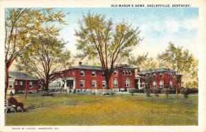 Shelbyville Kentucky Old Masons Home Street View Antique Postcard K21829