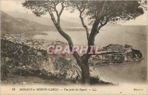 Old Postcard MONACO and MONTE CARLO. View Signal socket