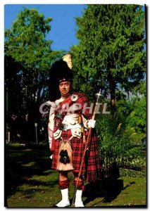 Postcard Modern Drum Major Royal Stuart Tartan Folklore