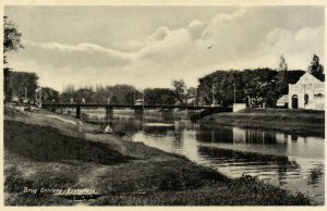 PC CPA BRUG GENTENG, SOERABAJA, INDONESIA, VINTAGE REAL PHOTO POSTCARD (b5731)