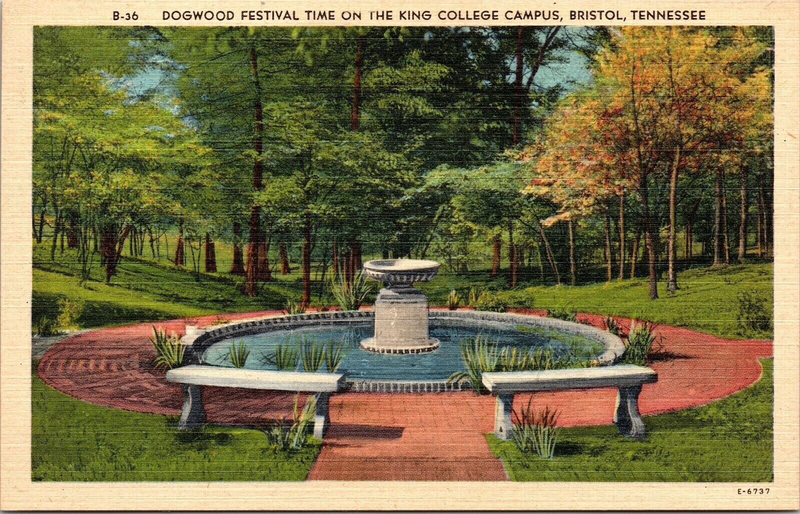 Dogwood Festival Time King College Campus Bristol Tennessee TN Linen ...