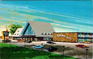 Quebec Canada HOLIDAY INN MOTEL~Rond Point Roadside ca1950s Advertising Postcard