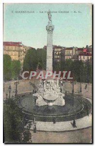 Postcard Old Marseille La Fontaine Cantini