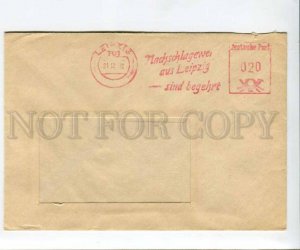 290499 EAST GERMANY GDR 1972 year Leipzig library Postage meter COVER