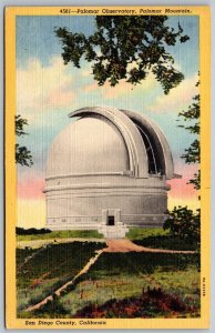 Vtg San Diego California CA Palomar Mountain Observatory 1940s View Postcard