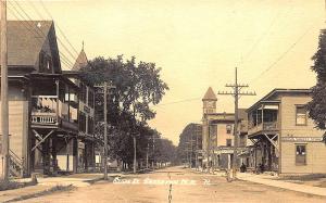 Groveton NH State Street Business District Eastern Illustrating RPPC Postcard