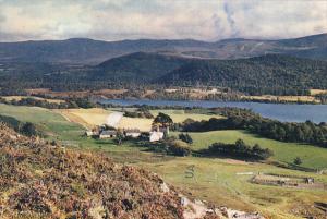 Scotland Inverness-shire Looking Across Loch Alvie To Cairngorm Mountains