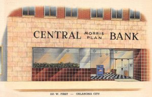 Oklahoma City Oklahoma Central Bank Morris Plan Vintage Postcard AA58596