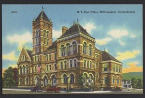 Pennsylvania WILLIAMSPORT U.S. Post Office Pub by Mebane Greeting Card ~ Linen