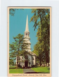 Postcard Congregational Church Cape Cod Harwich Massachusetts USA
