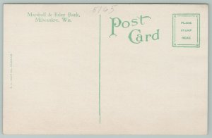 Milwaukee Wisconsin~Marshall & Ilsley Bank~c1910 Postcard