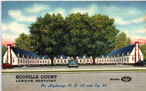 London, Kentucky - Stay at the Scoville Court - for High Class Travelers - 1949
