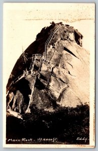 RPPC  Moro Rock  Sequoia National Park  California    Photo Postcard  c1930