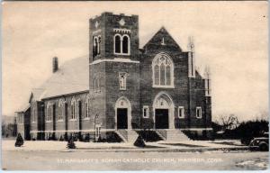 MADISON, CT Connecticut  ST Margaret's CATHOLIC CHURCH   c1930s Car   Postcard