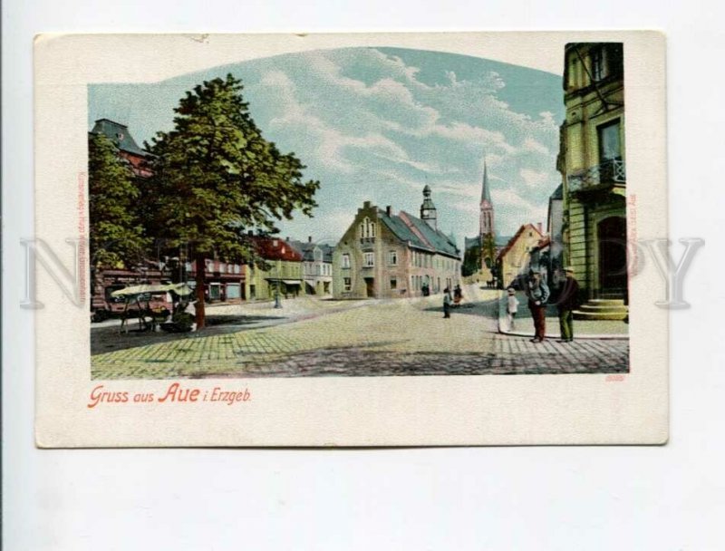 3173897 GERMANY GRUSS aus Aue i Erzgeb Vintage litho postcard