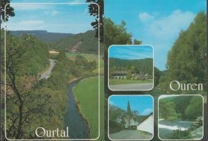 Ouren Ourtal 2x Belgium Aerial Birds Eye Rare Mint Postcard s