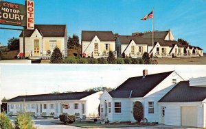 Old Orchard Beach, Maine CYR'S MOTOR COURT Roadside ca 1950s Vintage Postcard