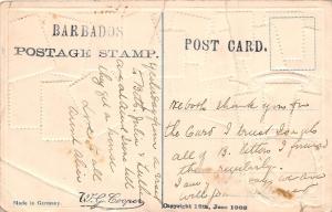 E46/ Barbados Foreign Postcard Caribbean c1910 Philatelic Stamps Pence 17